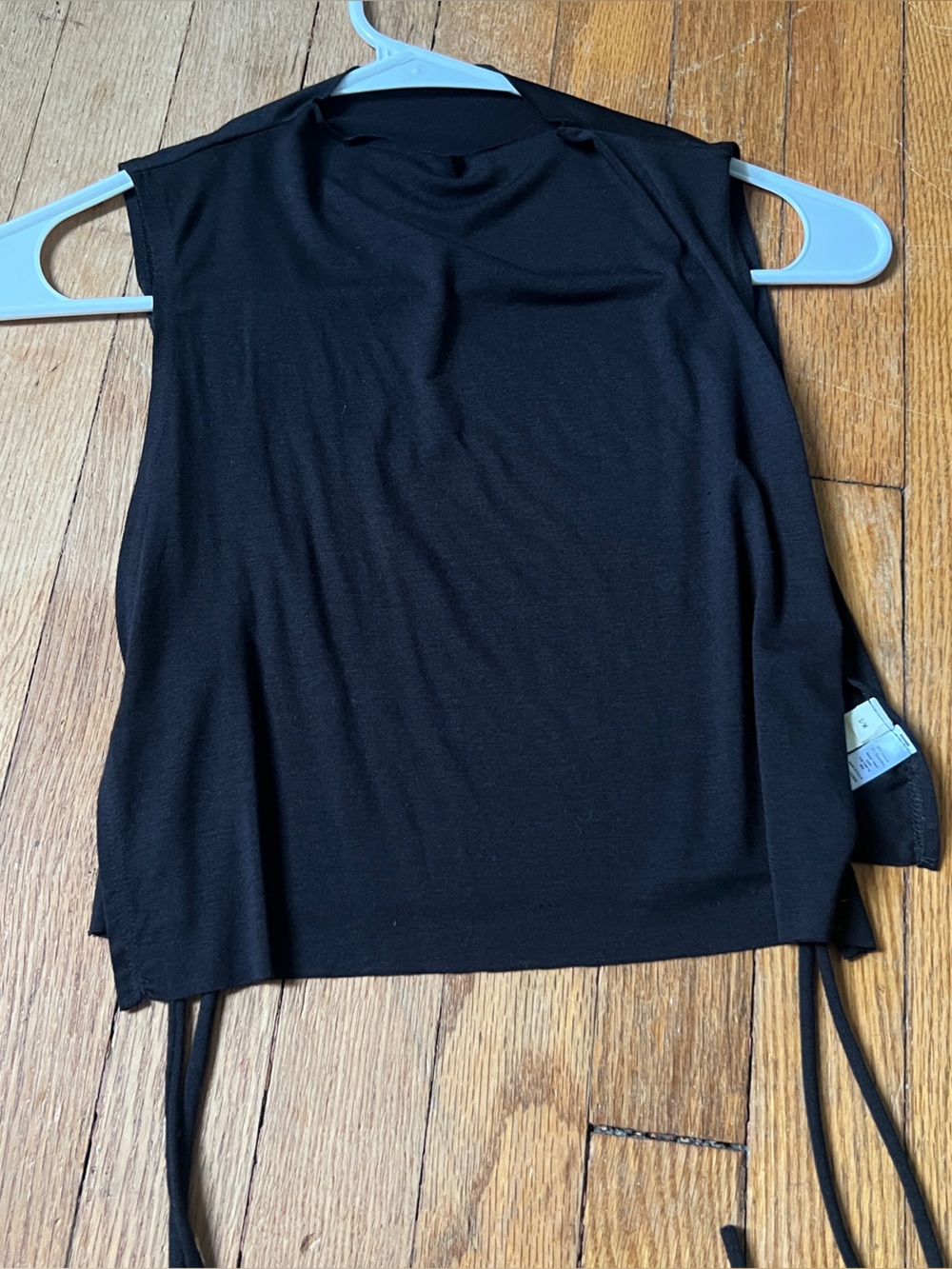 Black Joah Brown Tie Top - Picture 3 of 4